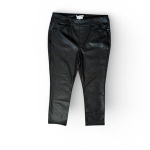 Westbound Black Faux Leather Pants women’s size 14S